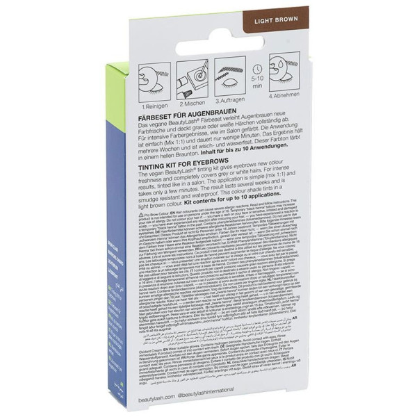 Beautylash Pro Brow Colour Kit Tinte Cejas Castaño Claro 1 U
