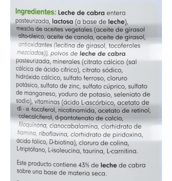 Capricare 1 Preparado Lactantes - Leche De Cabra (1 Envase 800 G)