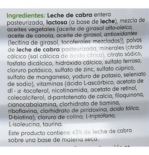 Capricare 2 Preparado Lactantes Desde 6ºmes - Leche De Cabra (1 Envase 800 G)