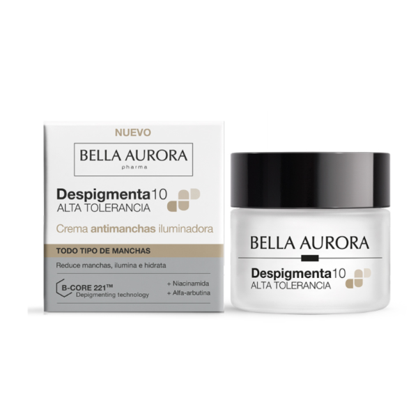  Despigmenta10 Crema Antimanhas  Iluminadora, 50 ml. - Bella Aurora Labs