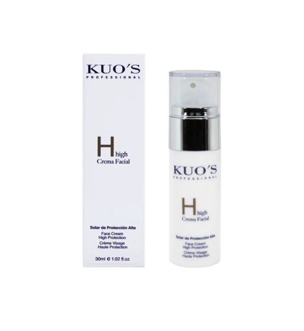 Crema Facial Solar Protección Alta, 30 ml. - Kuo's