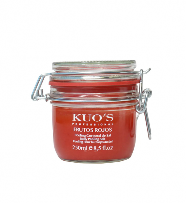 Peeling Corporal de Sal Frutos Rojos, 250 ml. - Kuo's