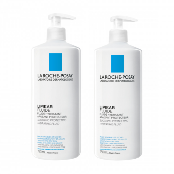  Pack Lipikar Fluide, 750 ml. + 750 ml. - La Roche Posay