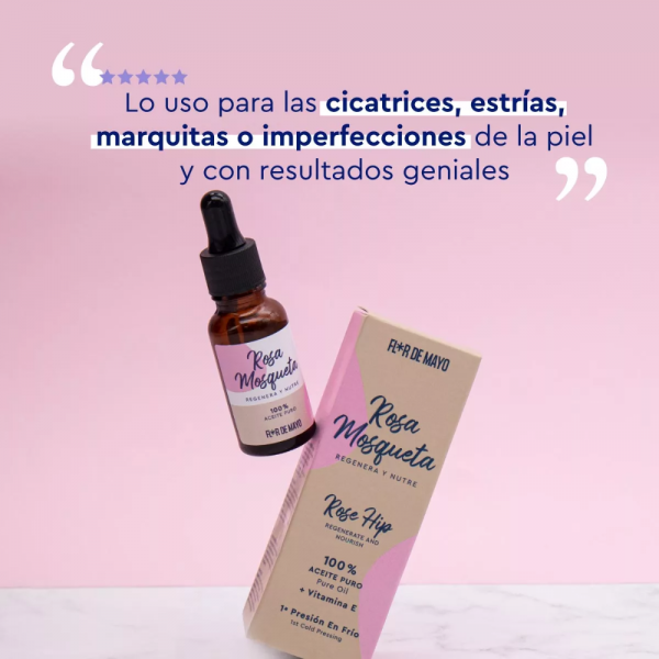 Aceite Natrual de Rosa Mosqueta, 20 ml. - Flor de Mayo 