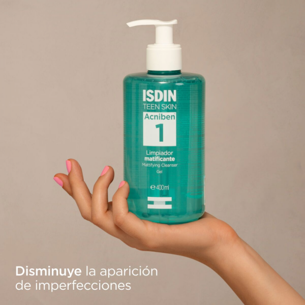 Acniben Gel Limpiador Matificante, 400 ml. - Isdin