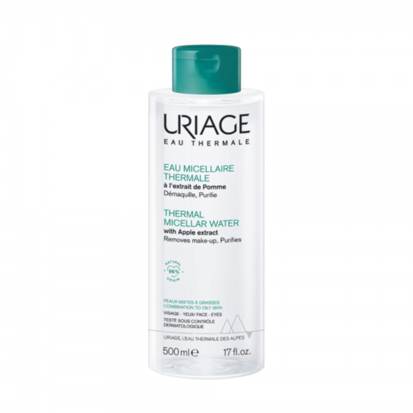 Agua Micelar Termal Pieles Mixtas a Grasas, 500 ml. - Uriage