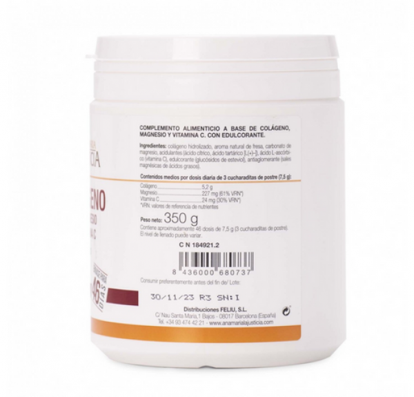Colágeno Con Magnesio Y Vitamina C, 350 g. - Ana Maria Lajusticia