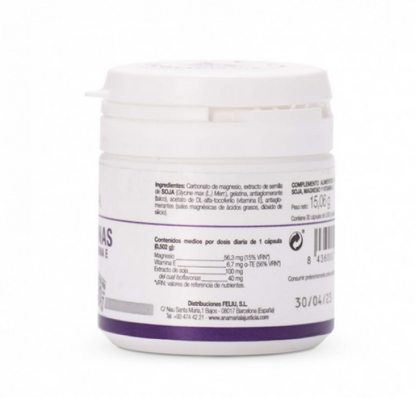 Isoflavonas Magnesio + Vitamina E, 30 Caps. - Ana Maria Lajusticia 