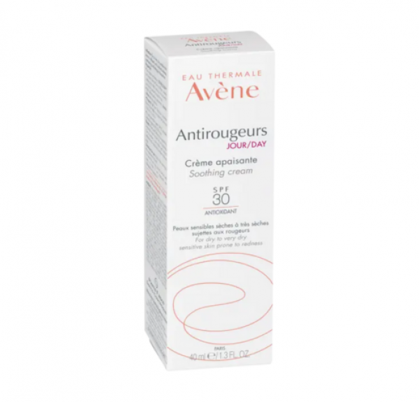 Antirojeces Día Crema Calmante SPF 30, 40 ml. - Avene