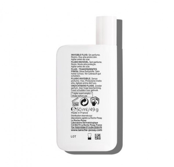 Anthelios UVMUNE 400 SPF50+, Fluido Invisble, 50 ml. - La Roche Posay