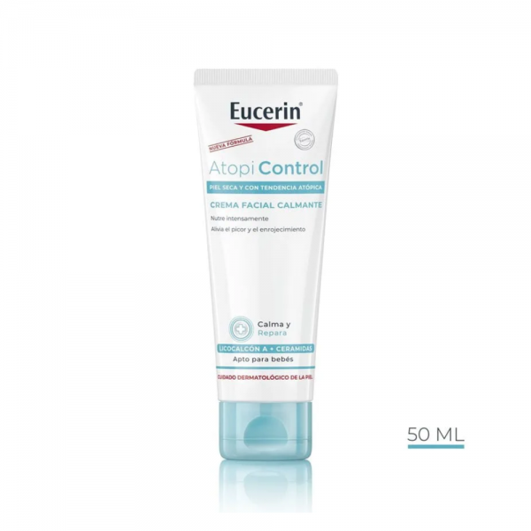 AtopiControl Crema Facial Calmante, 50 ml. - Eucerin