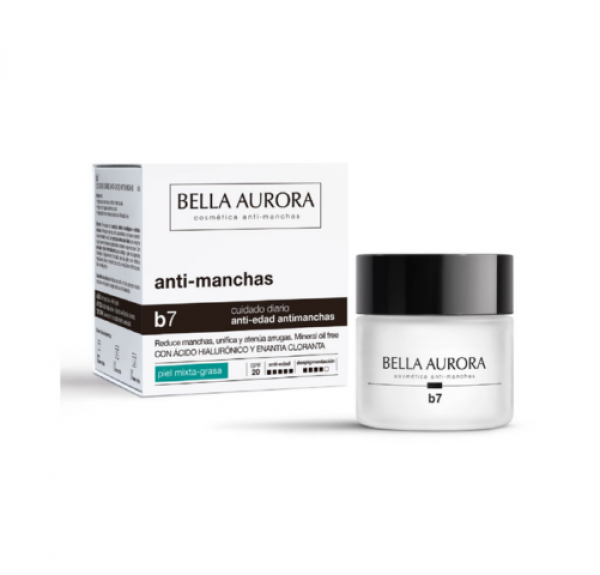 B7 Crema Antiedad y Anti-Manchas Pieles Mixta-Grasa, 50 ml - Bella Aurora