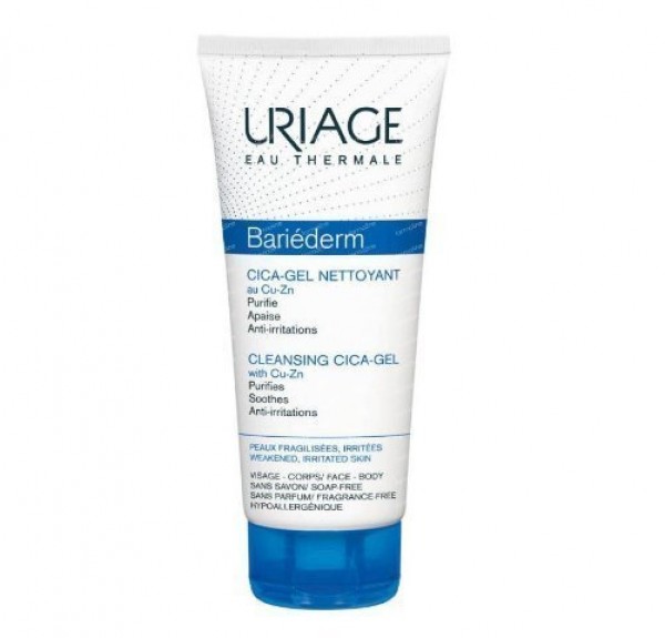 Bariéderm Cica Gel Limpiador, 200 ml. - Uriage