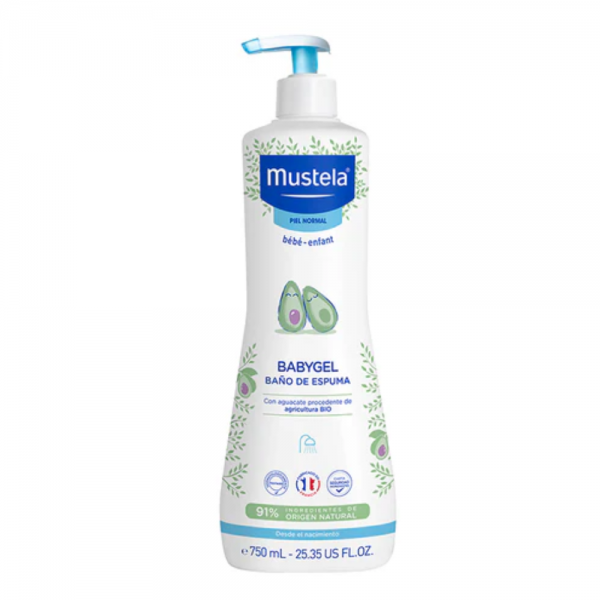 Babygel Baño de Espuma con Aguacate Bio, 750 ml. - Mustela