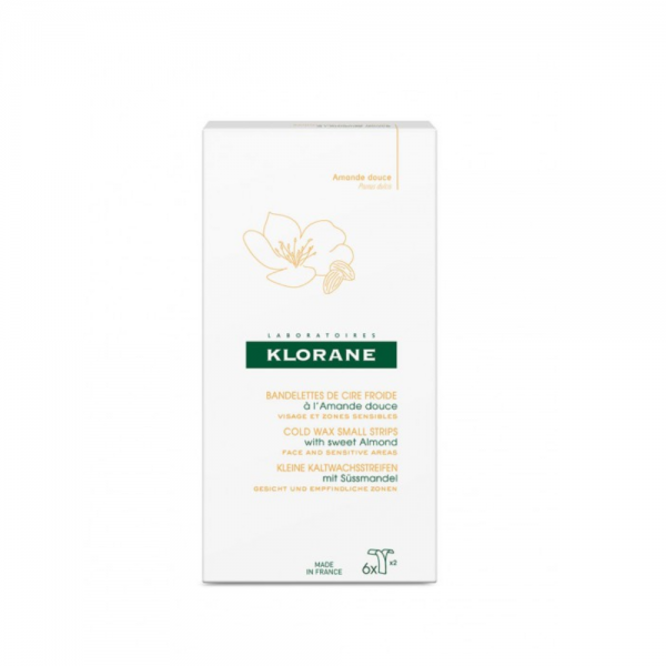 Bandas de Cera Fría a la Almendra Dulce, Zonas Sensibles, 6 ud. - Klorane