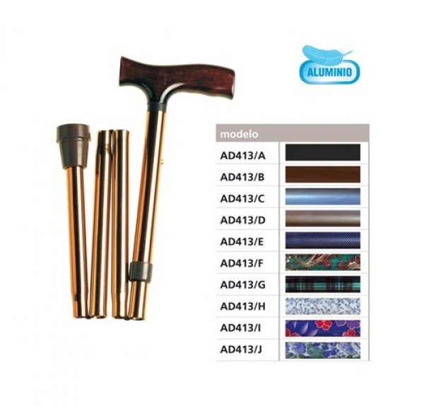 Bastones Plegables Fashion London, Color Azul, 83 x 92 cm. - Ayudas Dinámicas