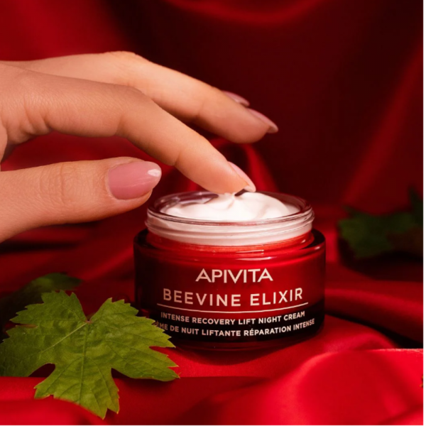 Beevine Elixir Crema de Noche Lift Recuperación Intensa, 50 ml. - Apivita