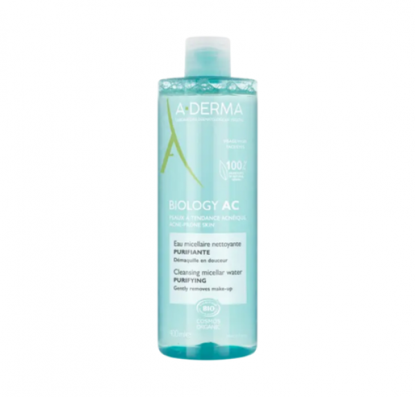 Biology Ac Agua Micelar Purificante, 400 ml. - A-Derma