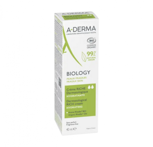 Biology Crema Hidratante Rica, 40 ml.- Aderma