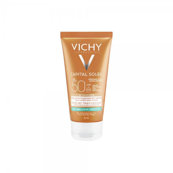 Capital Soleil Crema Rostro Tacto Seco Color SPF50, 50 ml. - Vichy 