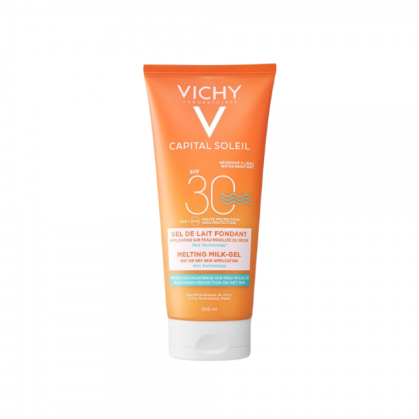 Capital Soleil Gel Leche Wet Skin SPF30, 200 ml. - Vichy 