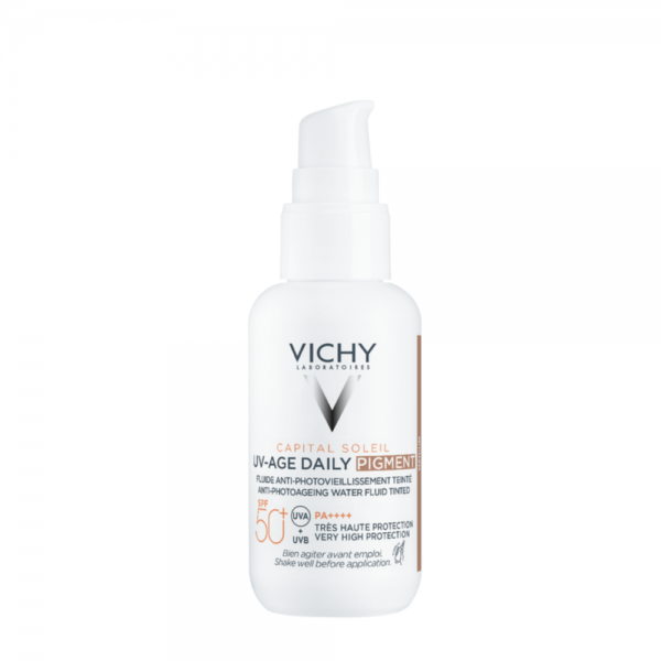 Capital Soleil Uv-Age Daily Pigment Color Tono Medium SPF 50+, 40 ml. - Vichy