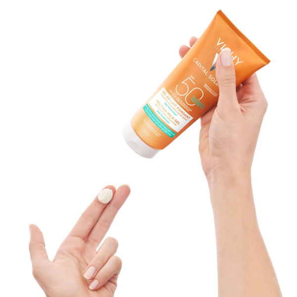 Capital Soleil Gel Leche Wet Skin SPF50, 200 ml. - Vichy 