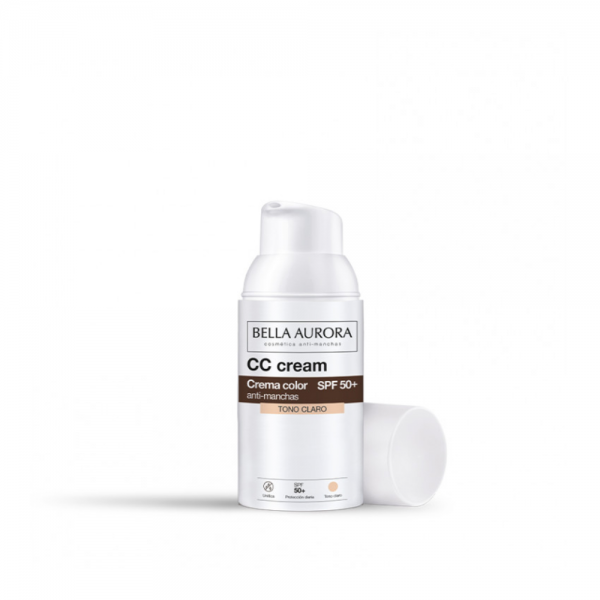 CC Crema Color Anti-manchas SPF 50+ Tono Claro, 30 ml. - Bella Aurora
