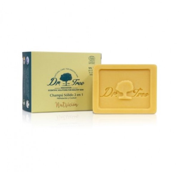 Champú Sólido Nutrición 2 en 1 Champú + Acondicionador, 75 g. - Dr. Tree