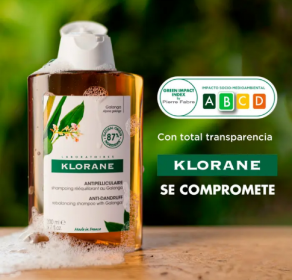 Champú a la Galanga, 200 ml. - Klorane 