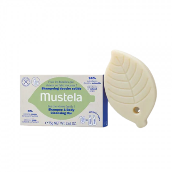 Champú Sólido Cabello & Cuerpo, 75 g. - Mustela