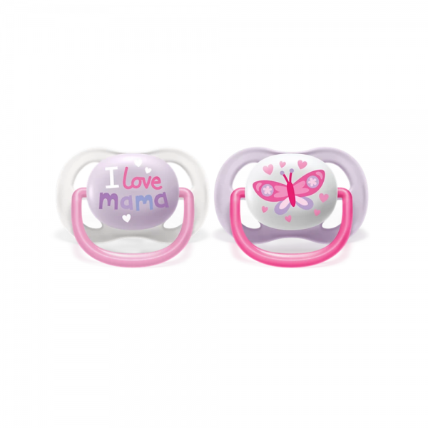 Chupete Ultra Air Collection Happy 0-6 Meses Niña, 2 ud. - Philips Avent
