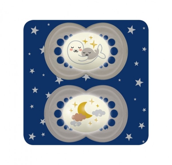 Chupete Original Night, Neutro, 6+ meses, 2 uds. - MAM