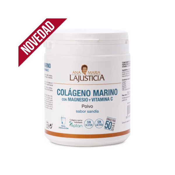 Colageno Marino con Magnesio y Vitamina C Sabor Sandía, 350 gr. - Ana Maria Lajusticia