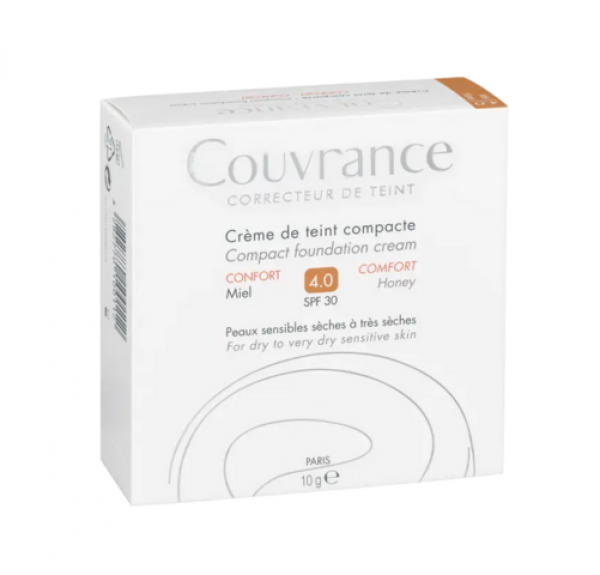 Couvrance Crema Compacta Confort SPF 30 Tono Miel (4.0), 10 g. - Avene