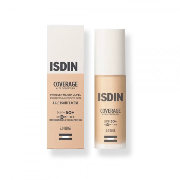 Coverage SPF 50+, 2.0 Beige, 30 g. - Isdin