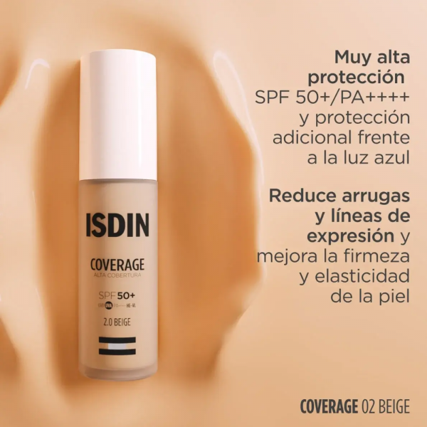 Coverage SPF 50+, 2.0 Beige, 30 g. - Isdin