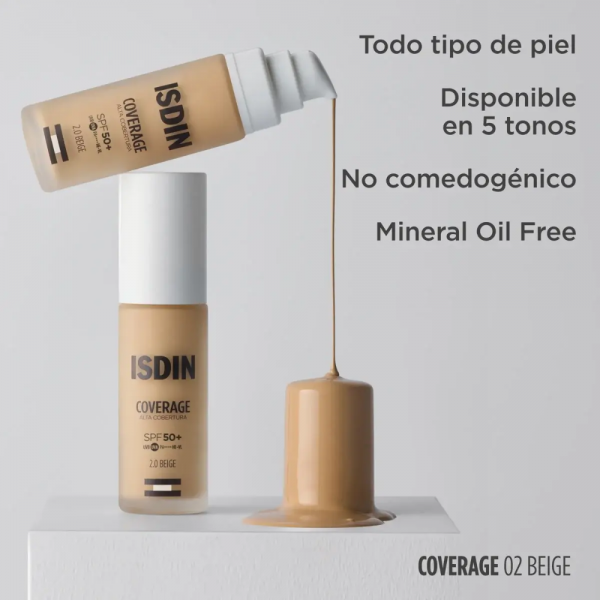 Coverage SPF 50+, 2.0 Beige, 30 g. - Isdin