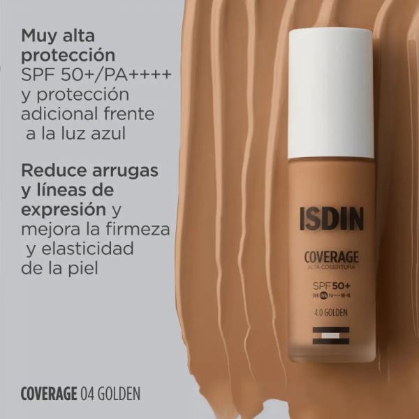 Coverage SPF 50+, 4.0 Golden, 30 g. - Isdin