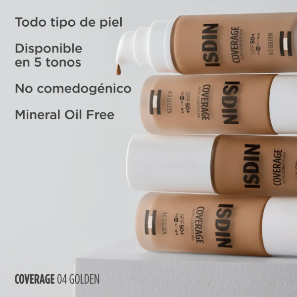 Coverage SPF 50+, 4.0 Golden, 30 g. - Isdin