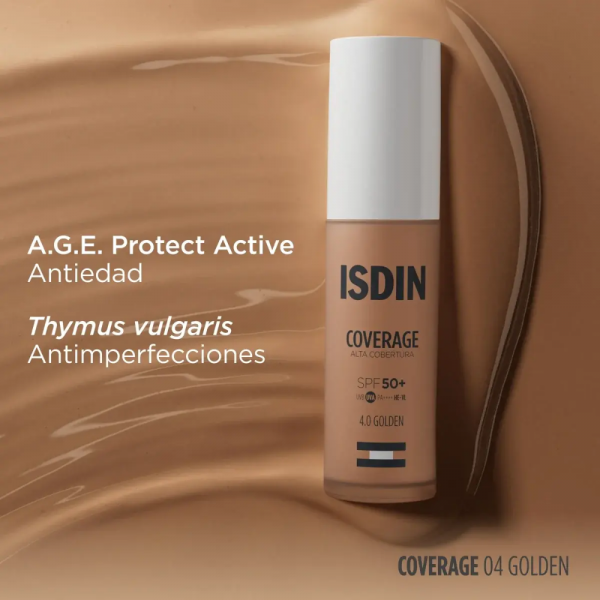 Coverage SPF 50+, 4.0 Golden, 30 g. - Isdin