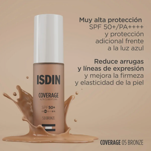 Coverage SPF 50+, 5.0 Bronze, 30 g. - Isdin