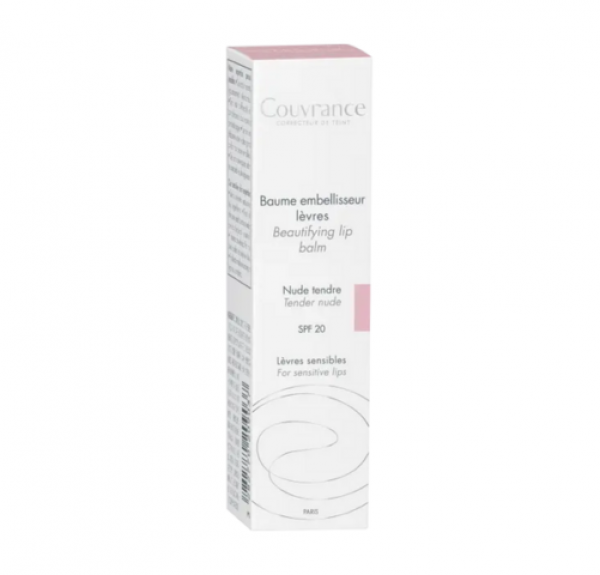 Couvrance Bálsamo de Labios Embellecedor Nude Suave  SPF 20, 3 g. - Avene
