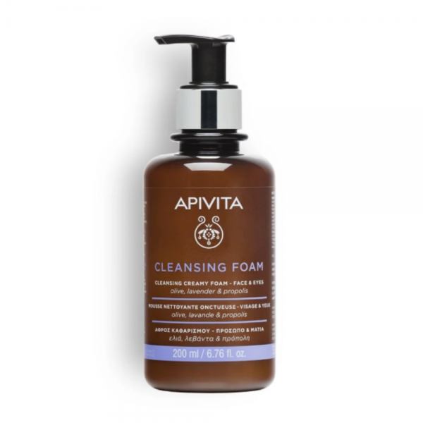 Crema Espuma Limpiadora Rostro y Ojos, 200 ml. - Apivita