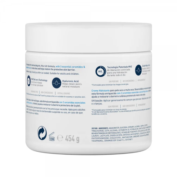 Crema Hidratante, 454 g. - CeraVe