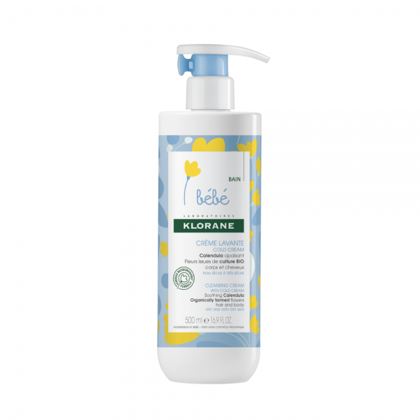 Crema Limpiadora a la Caléndula con Cold Cream, 500 ml. - Klorane