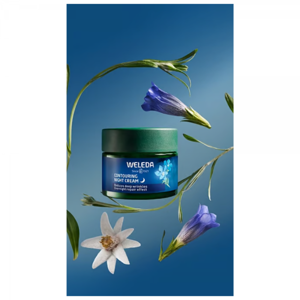 Crema de Noche Redensificante de Genciana Azul y Edelweiss, 30 ml. - Weleda