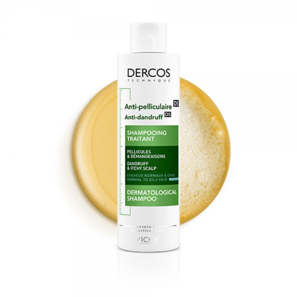 Dercos Champú Anticaspa DS Cabello Graso, 400 ml. - Vichy