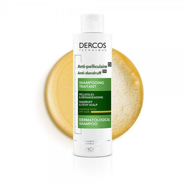 Dercos Champú Anticaspa DS Cabello Seco, 200 ml. - Vichy