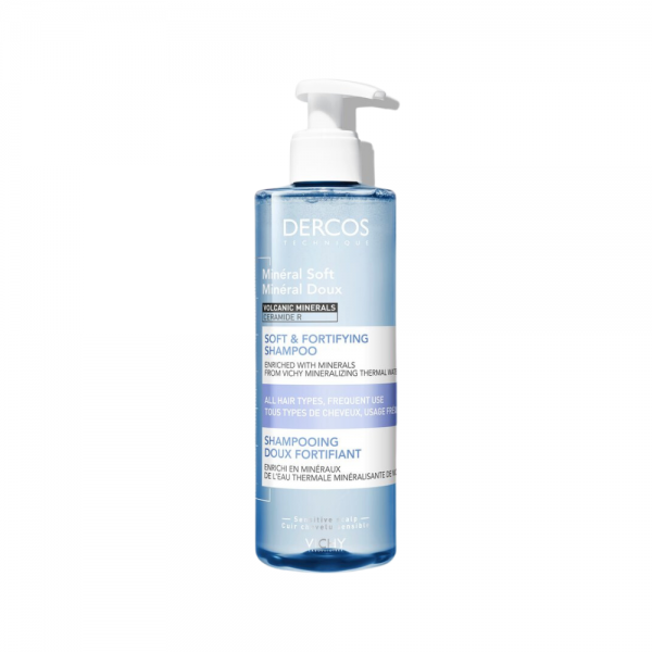 Dercos Champú Mineral Suave y Fortificante, 400 ml. - Vichy
